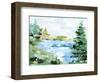 Evergreen Lake II-Ethan Harper-Framed Art Print