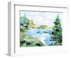 Evergreen Lake II-Ethan Harper-Framed Art Print