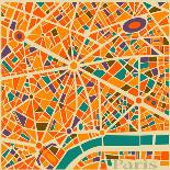 Vector Background Abstract City Map Trendy Pattern Colors-EverstRuslan-Art Print