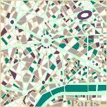 Vector Background Abstract City Map Trendy Pattern Colors-EverstRuslan-Art Print