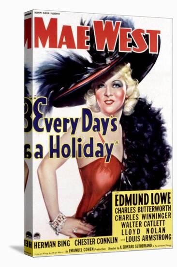 Every Day's a Holiday, Mae West, 1937-null-Stretched Canvas