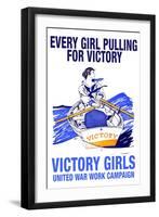 Every Girl Pulling for Victory-Edward Penfield-Framed Art Print