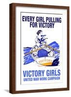 Every Girl Pulling for Victory-Edward Penfield-Framed Art Print