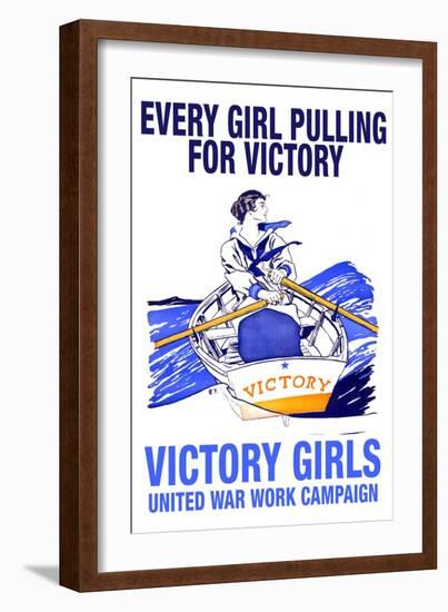 Every Girl Pulling for Victory-Edward Penfield-Framed Art Print