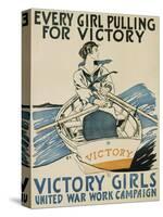 Every Girl Pulling for Victory-Edward Penfield-Stretched Canvas