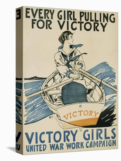 Every Girl Pulling for Victory-Edward Penfield-Stretched Canvas