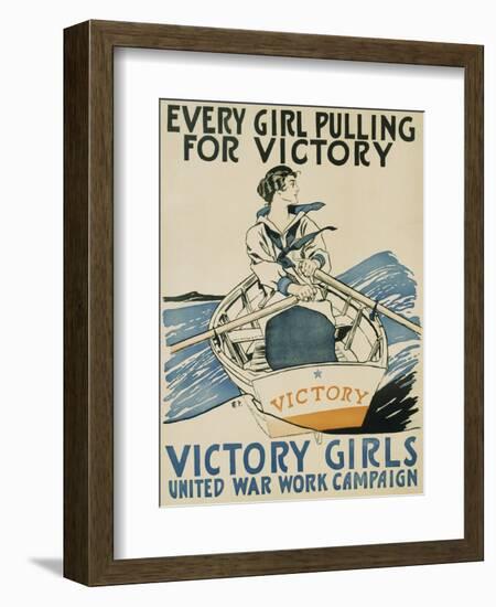 Every Girl Pulling for Victory-Edward Penfield-Framed Giclee Print