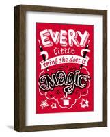 Every Little Thing She Does Is Magic - Tommy Human Cartoon Print-Tommy Human-Framed Art Print