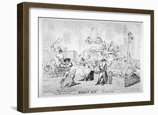 Every Man Has His Price - Sir Rt Walpole, Market Day, Sic Itur Ad Astra, 1788-James Gillray-Framed Giclee Print
