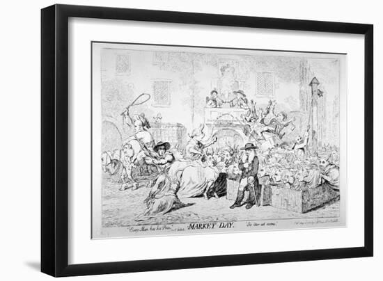 Every Man Has His Price - Sir Rt Walpole, Market Day, Sic Itur Ad Astra, 1788-James Gillray-Framed Giclee Print