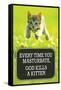 Every Time You Masturbate God Kills a Kitten - Funny Poster-Ephemera-Framed Stretched Canvas