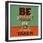 Everybody Else Is Already Taken-Lorand Okos-Framed Art Print