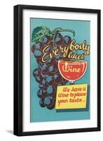 Everybody Likes Wine-null-Framed Art Print