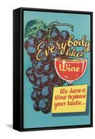 Everybody Likes Wine-null-Framed Stretched Canvas