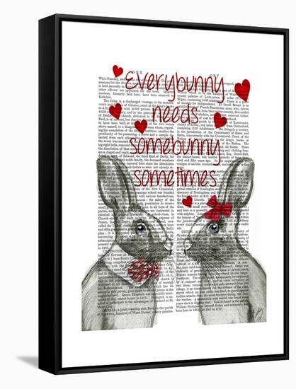 Everybunny-Fab Funky-Framed Stretched Canvas