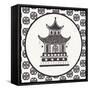 Everyday Chinoiserie VI BW-Mary Urban-Framed Stretched Canvas