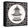 Everyday Chinoiserie VII BW-Mary Urban-Framed Stretched Canvas