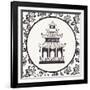 Everyday Chinoiserie VIII BW-Mary Urban-Framed Art Print