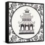 Everyday Chinoiserie VIII BW-Mary Urban-Framed Stretched Canvas