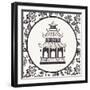 Everyday Chinoiserie VIII BW-Mary Urban-Framed Art Print