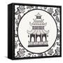 Everyday Chinoiserie VIII BW-Mary Urban-Framed Stretched Canvas