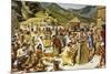 Everyday Life in an Inca Community-Mike White-Mounted Giclee Print