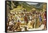 Everyday Life in an Inca Community-Mike White-Framed Stretched Canvas