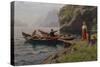 Everyday Life in the Fjords-Hans Andreas Dahl-Stretched Canvas