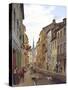 Everyday Street Scene-Eduard Gaertner-Stretched Canvas