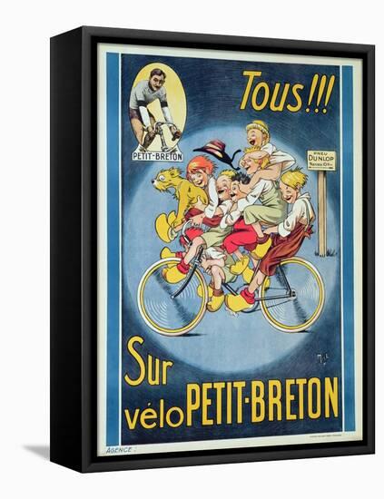 Everyone on the Petit-Breton Bike', Advertisement for a Bicycle-Michel Liebeaux-Framed Stretched Canvas