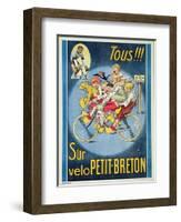 Everyone on the Petit-Breton Bike', Advertisement for a Bicycle-Michel Liebeaux-Framed Giclee Print