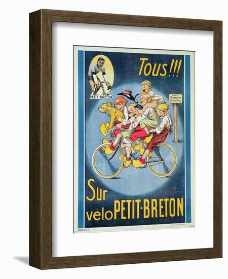 Everyone on the Petit-Breton Bike', Advertisement for a Bicycle-Michel Liebeaux-Framed Giclee Print