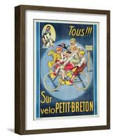 Everyone on the Petit-Breton Bike', Advertisement for a Bicycle-Michel Liebeaux-Framed Giclee Print