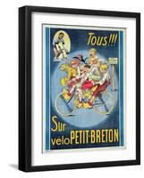 Everyone on the Petit-Breton Bike', Advertisement for a Bicycle-Michel Liebeaux-Framed Giclee Print