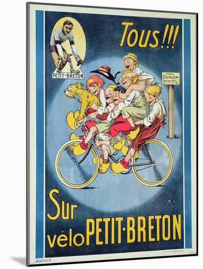 Everyone on the Petit-Breton Bike', Advertisement for a Bicycle-Michel Liebeaux-Mounted Premium Giclee Print