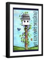 Everything grows with love-Melinda Hipsher-Framed Giclee Print