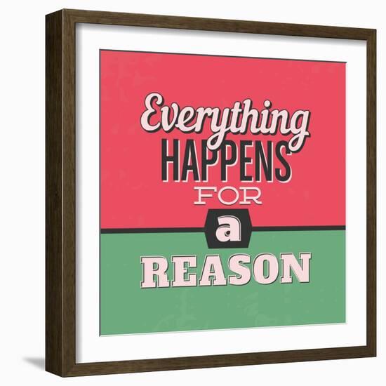 Everything Happens for a Reason 1-Lorand Okos-Framed Art Print