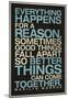 Everything Happens For a Reason Marilyn Monroe Quote-null-Mounted Poster