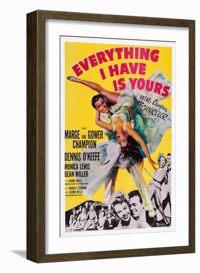 Everything I Have Is Yours, Gower Champion, Marge Champion, 1952-null-Framed Art Print