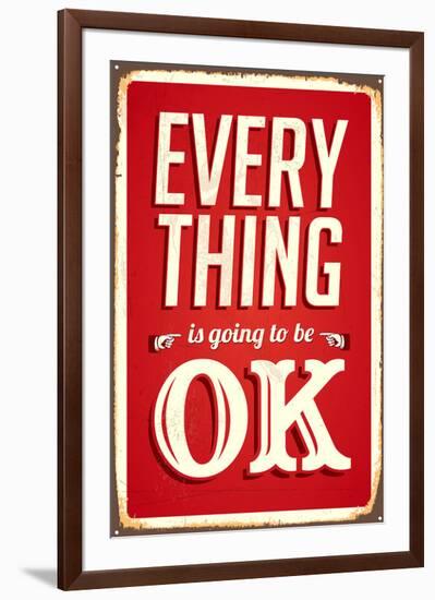 Everything Is Going To Be Ok-null-Framed Art Print