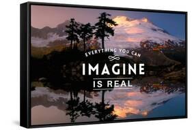 Everything you can Imagine is Real-Lantern Press-Framed Stretched Canvas