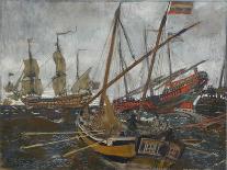 The Fleet of Peter I, 1909-Evgeny Evgenyevich Lanceray-Stretched Canvas
