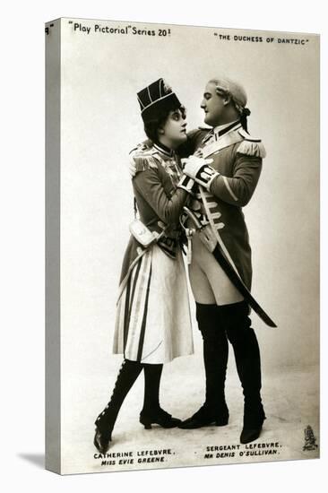 Evie Greene and Denis O'Sullivan in a Scene from the Duchess of Dantzig, Early 20th Century-Raphael Tuck & Sons-Stretched Canvas