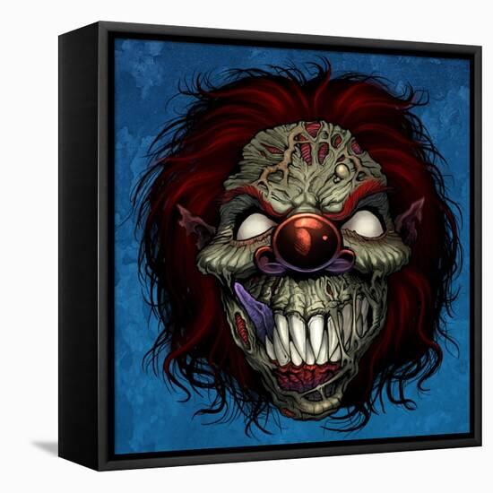 Evil Clown 1-FlyLand Designs-Framed Stretched Canvas