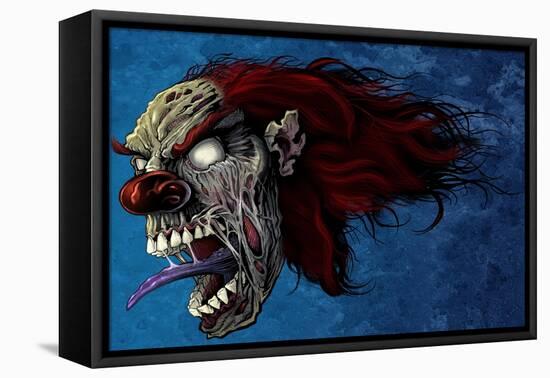 Evil Clown 2-FlyLand Designs-Framed Stretched Canvas