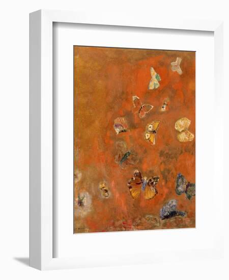 Evocation of Butterflies, c.1912-Odilon Redon-Framed Premium Giclee Print