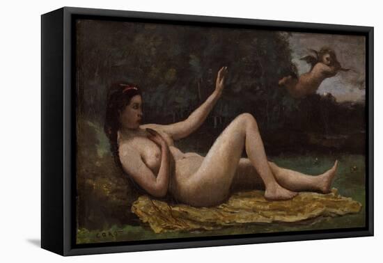 Evocation of Love, 1850-55-Jean-Baptiste-Camille Corot-Framed Stretched Canvas