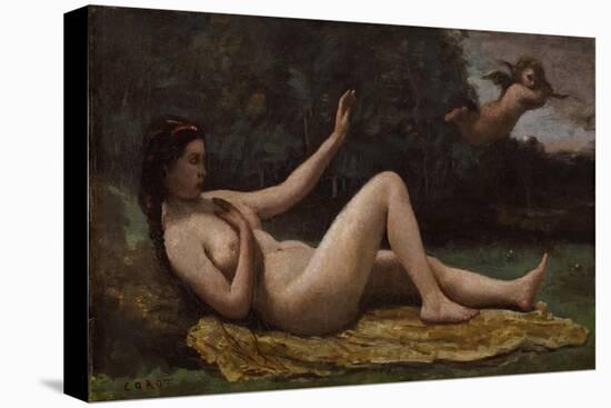 Evocation of Love, 1850-55-Jean-Baptiste-Camille Corot-Stretched Canvas