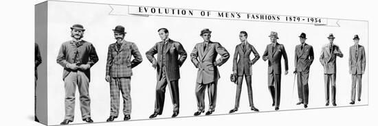 Evolution of Menswear from 1879 to 1955-null-Stretched Canvas