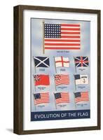 Evolution of the Flag-null-Framed Art Print